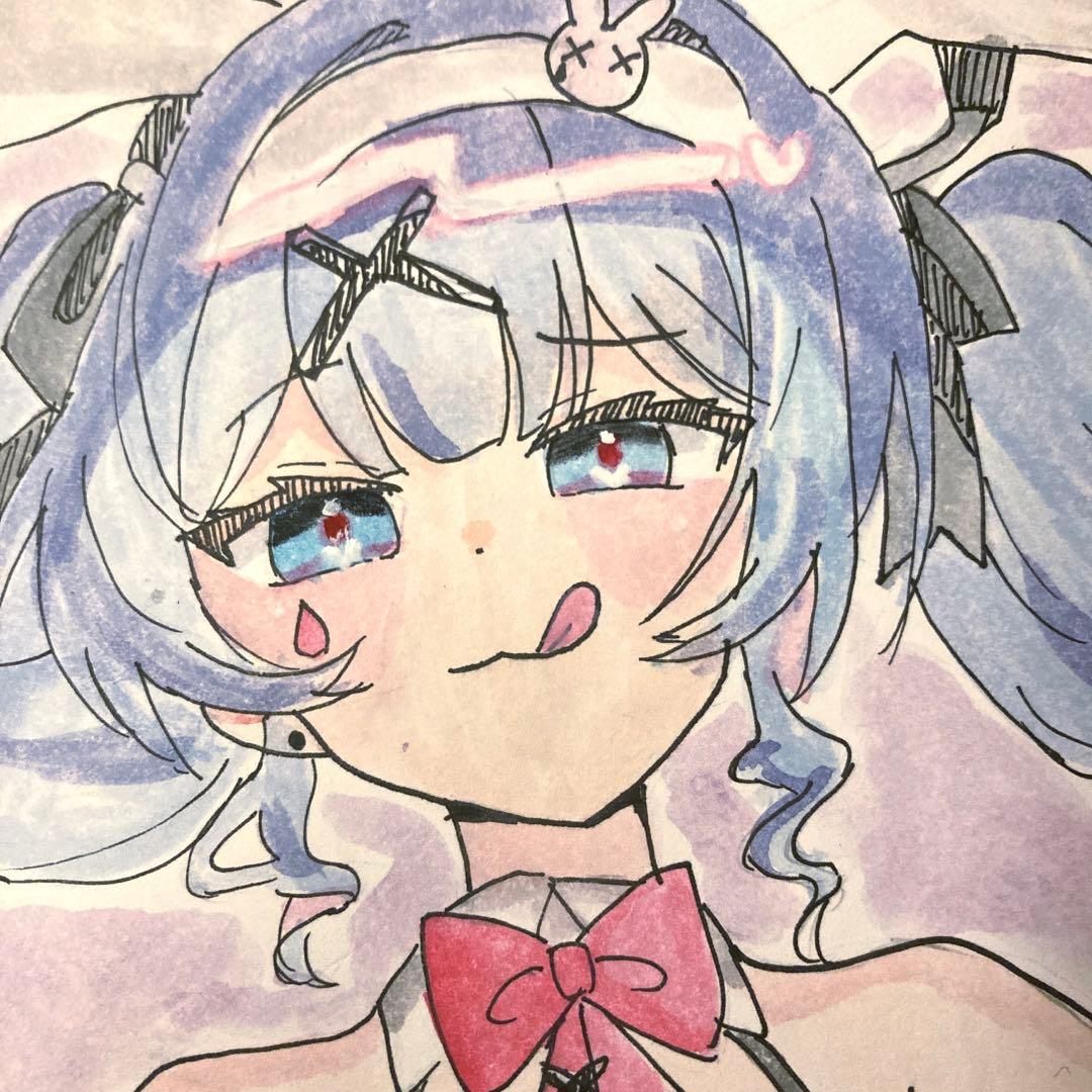 手描きイラスト ♦︎ ラビットホール 初音ミク - メルカリ