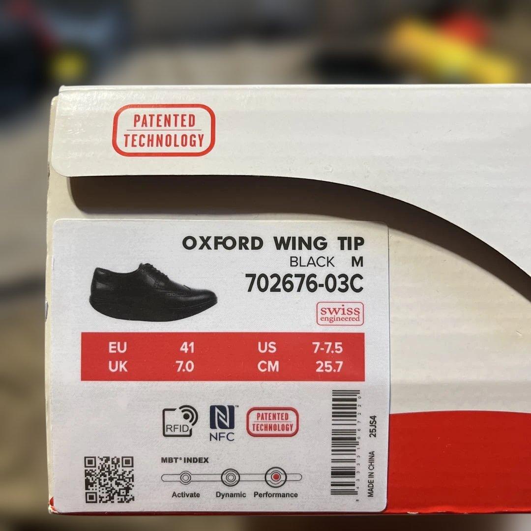 未使用　MBT OXFORD WING TIP BLACK 25.7cm 革靴