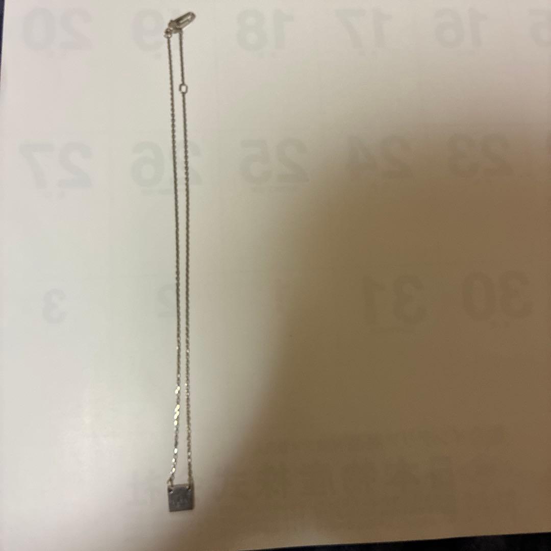 GUCCI チェーンネックレス プレート型 GUCCI（グッチ） ネックレス プレート ダブルボールチェーン シルバー