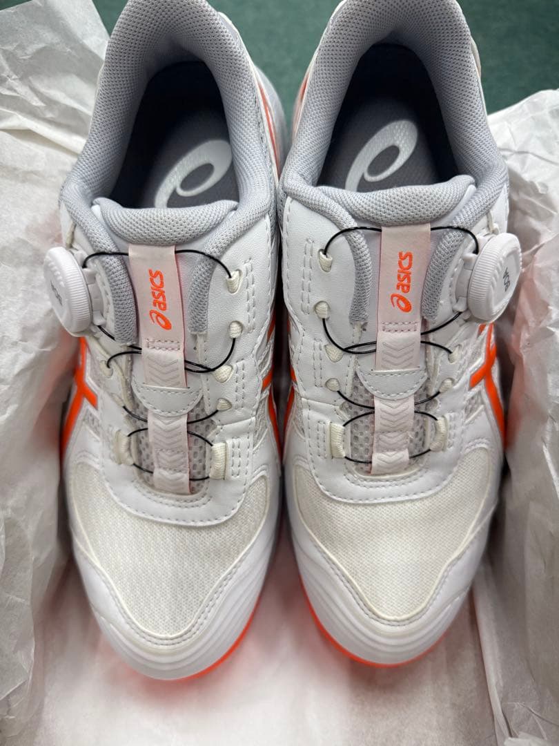 WINJOB CP219 BOA ホワイト/ショッキングオレンジ 25.0cm