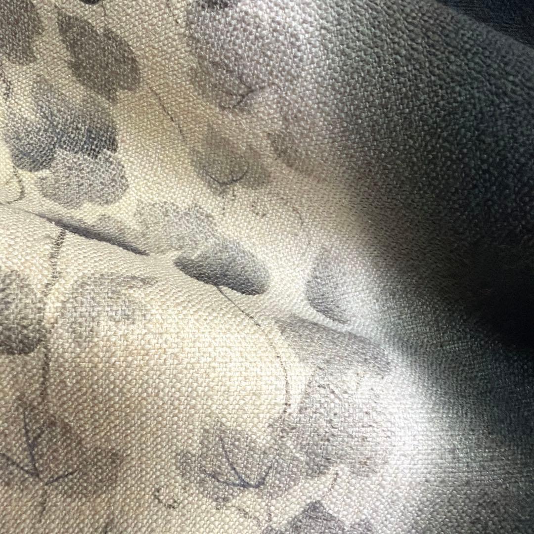 Aなるなるページ　正絹　西陣織　紬　全通袋帯《ツートンカラー葉模様》