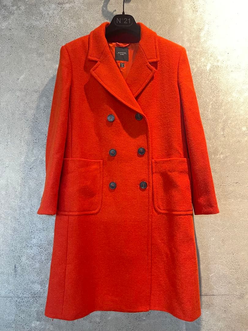 極美品✨】ウィークエンド ハリスツイード ダブルブレストミディコート