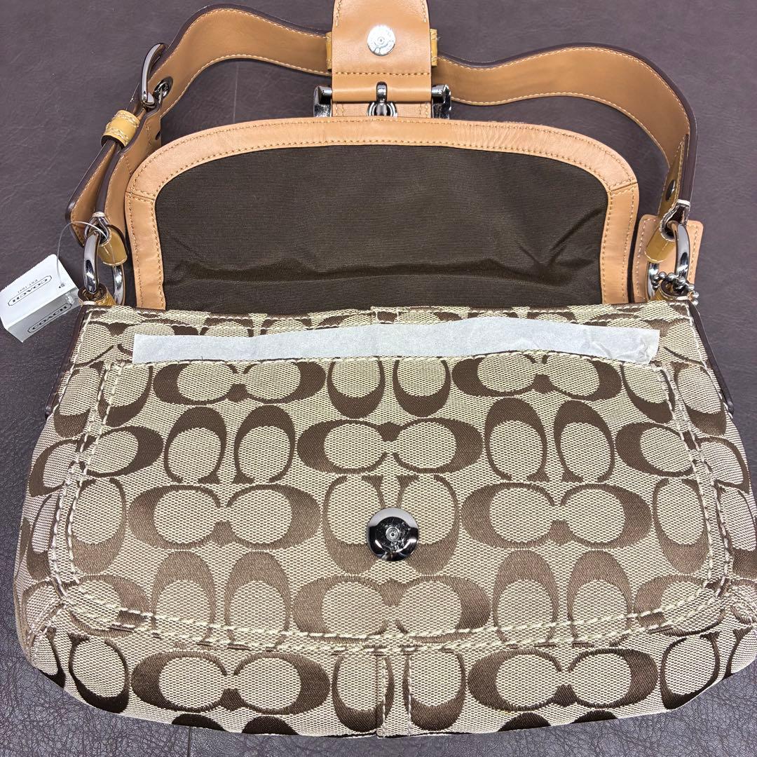 鑑定済み・タグ付き】COACH シグネチャー F13113 ワンショルダー