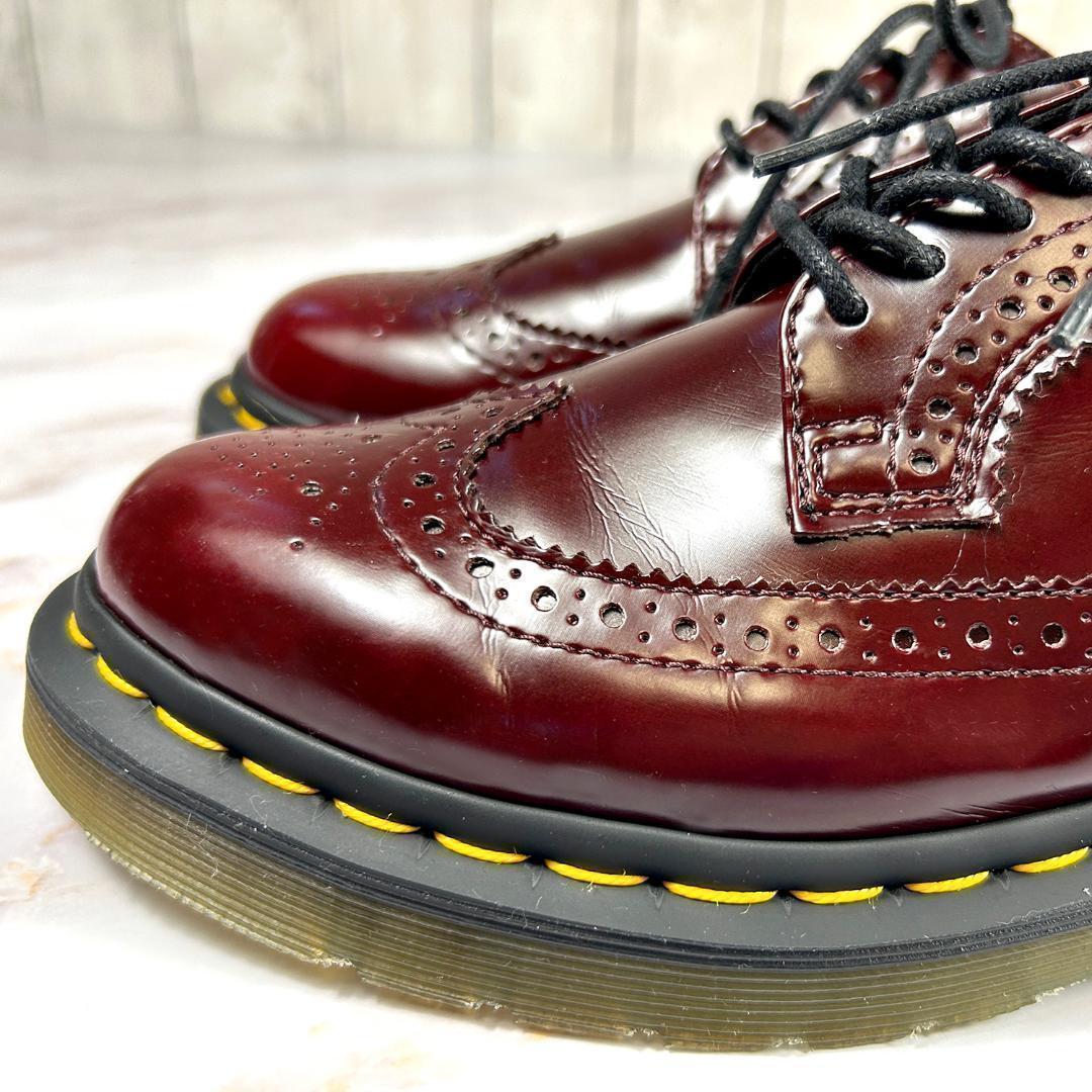 美品】ドクターマーチン ウィングチップシューズ ビーガンレザー UK3