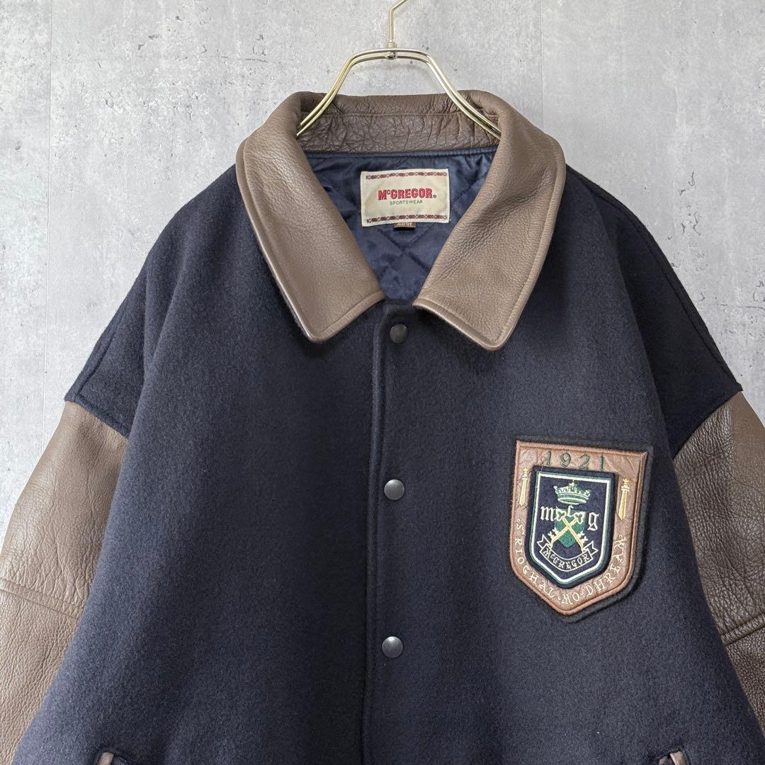 の*ん様 良品✨希少古着 マックレガー スタジャン 袖レザー 4L ビッグ