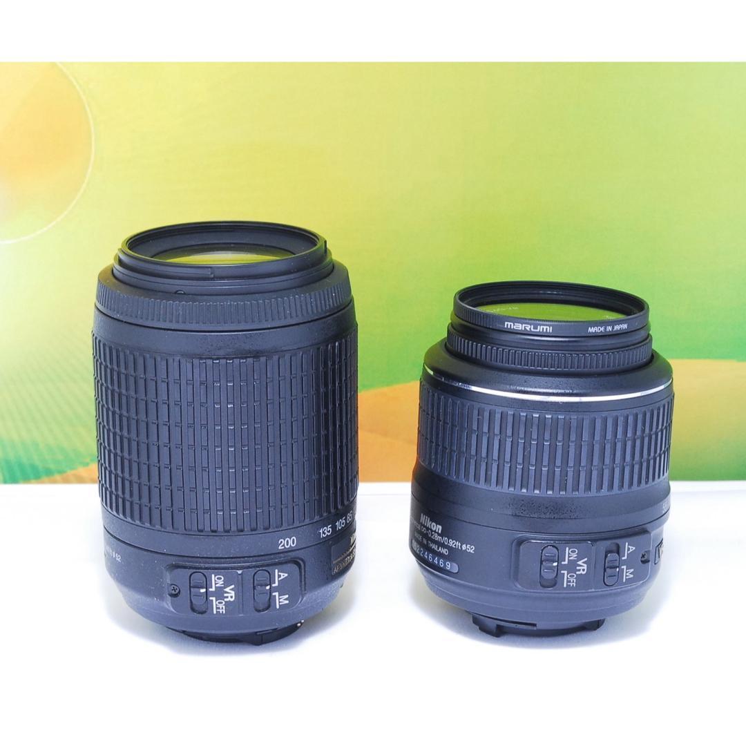 初心者おすすめ✨Nikon D3200 ダブルズーム スマホ転送OK 元箱付き