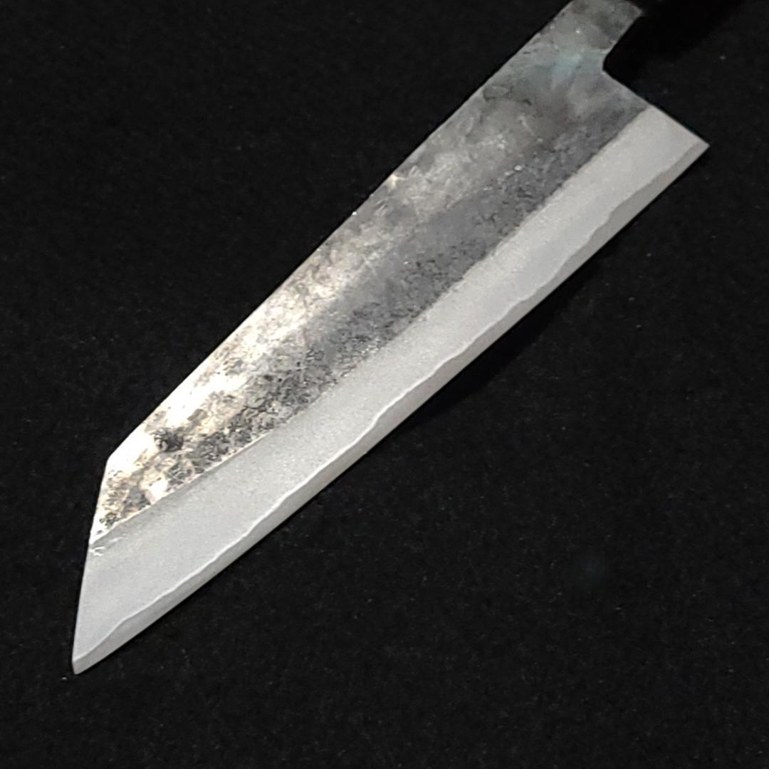 青紙2号 黒打 文化包丁 165㎜ G1401 焼栗柄 手作り 鍛造 月光作