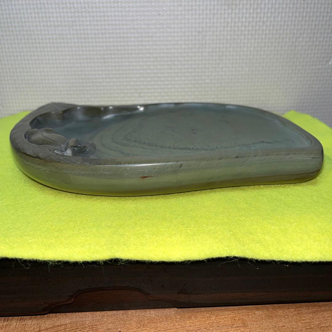 ⭕️宮崎県延岡 相馬羊堂 蛙彫刻硯 紅渓硯 極珍品 21cm超 女性好み