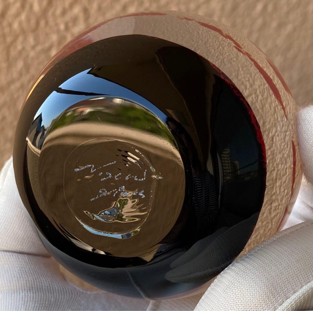 ⚛️ガラス作家＊ノグチミエコ⚛️ ガラスペーパーウェイト 赤富士