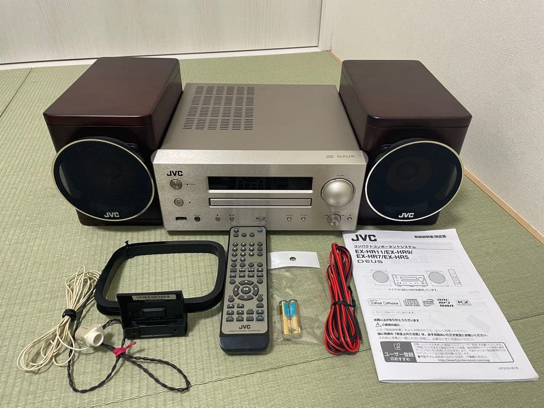 JVC EX-HR5 CA-EXHR5 SP-EXHR5 ミニコンポ　即日発送！ Yahoo!オークション - JVC CA EX-HR5/SP-EXHR5 ウッドコーンシステムコ