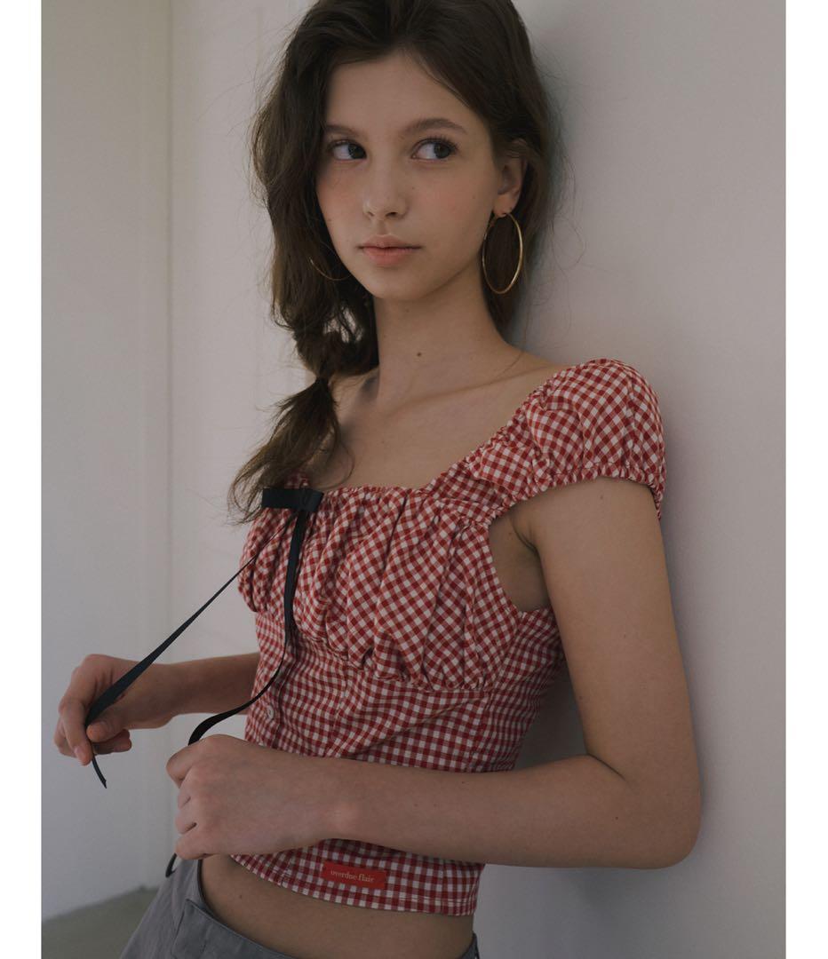 overdue flair redチェックキャミソール overdue flair redチェックキャミソール overdue flair redチェック