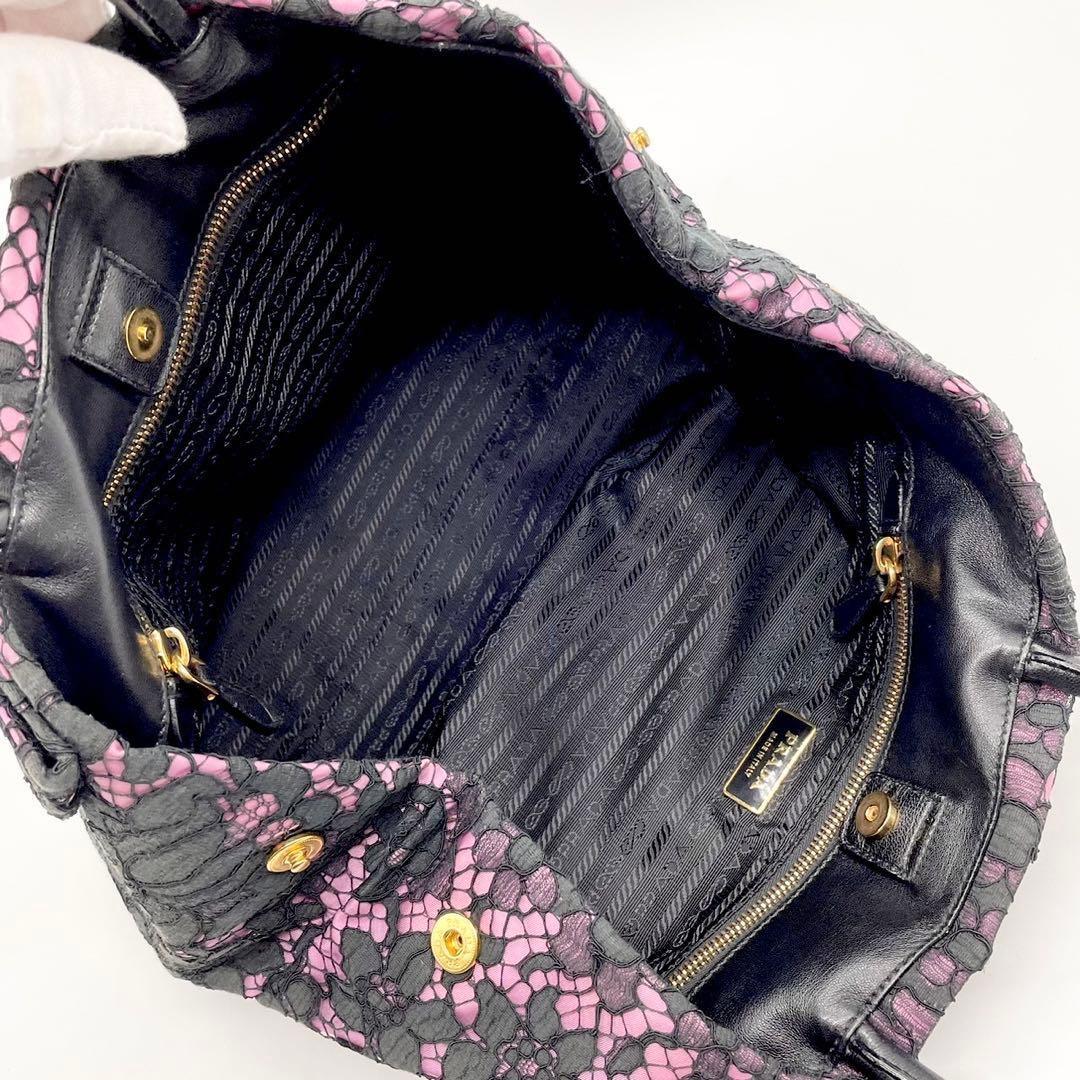 PRADA フラワーレース トートバッグの通販はau PAY マーケット - 輸入