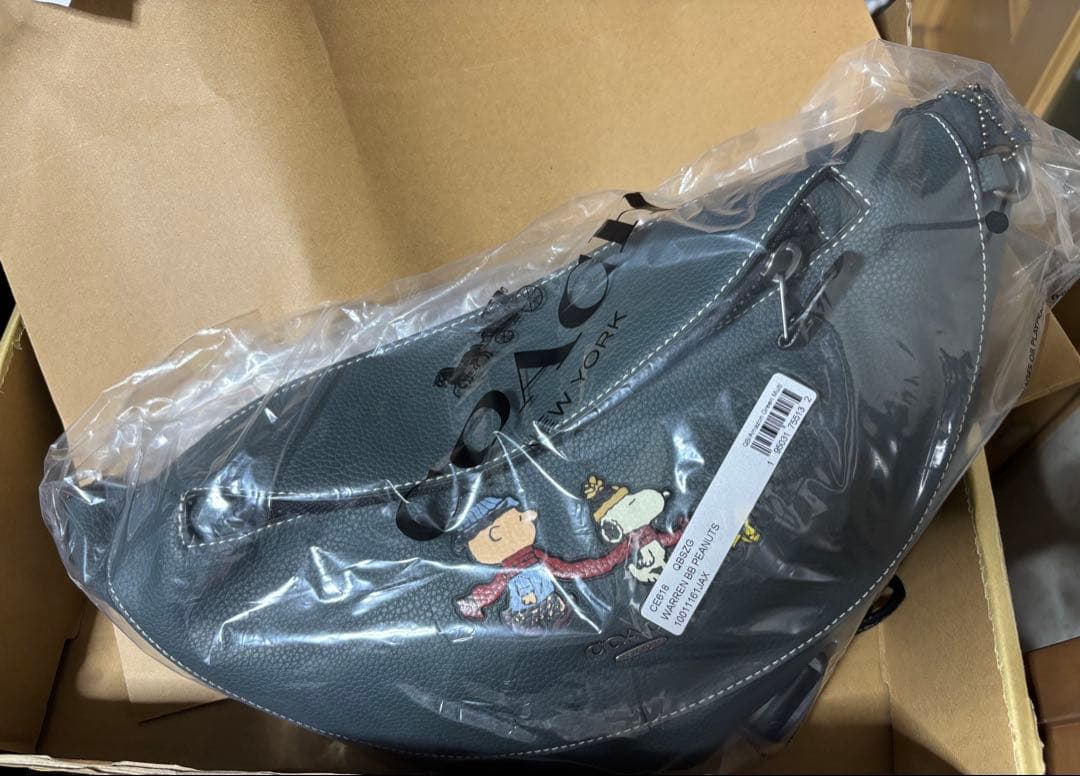 COACH SNOOPYコラボボディバッグ COACH X Peanuts Snoopy Ski Jamie Camera Crossbody Bag, Denim Blue