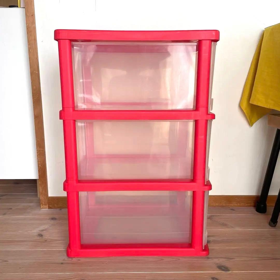 希少】 ハローキティ 3段チェスト 収納ボックス レトロ サンリオ