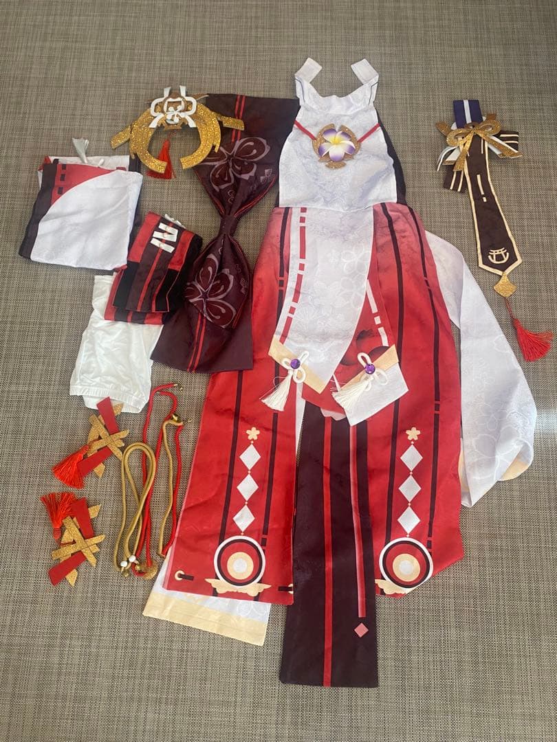 原神　八重神子　コスプレ衣装Lサイズ(靴・ウィッグあり) 三分妄想 原神 コスプレ 八重神子 やえみこ 衣装 リニューアルVer