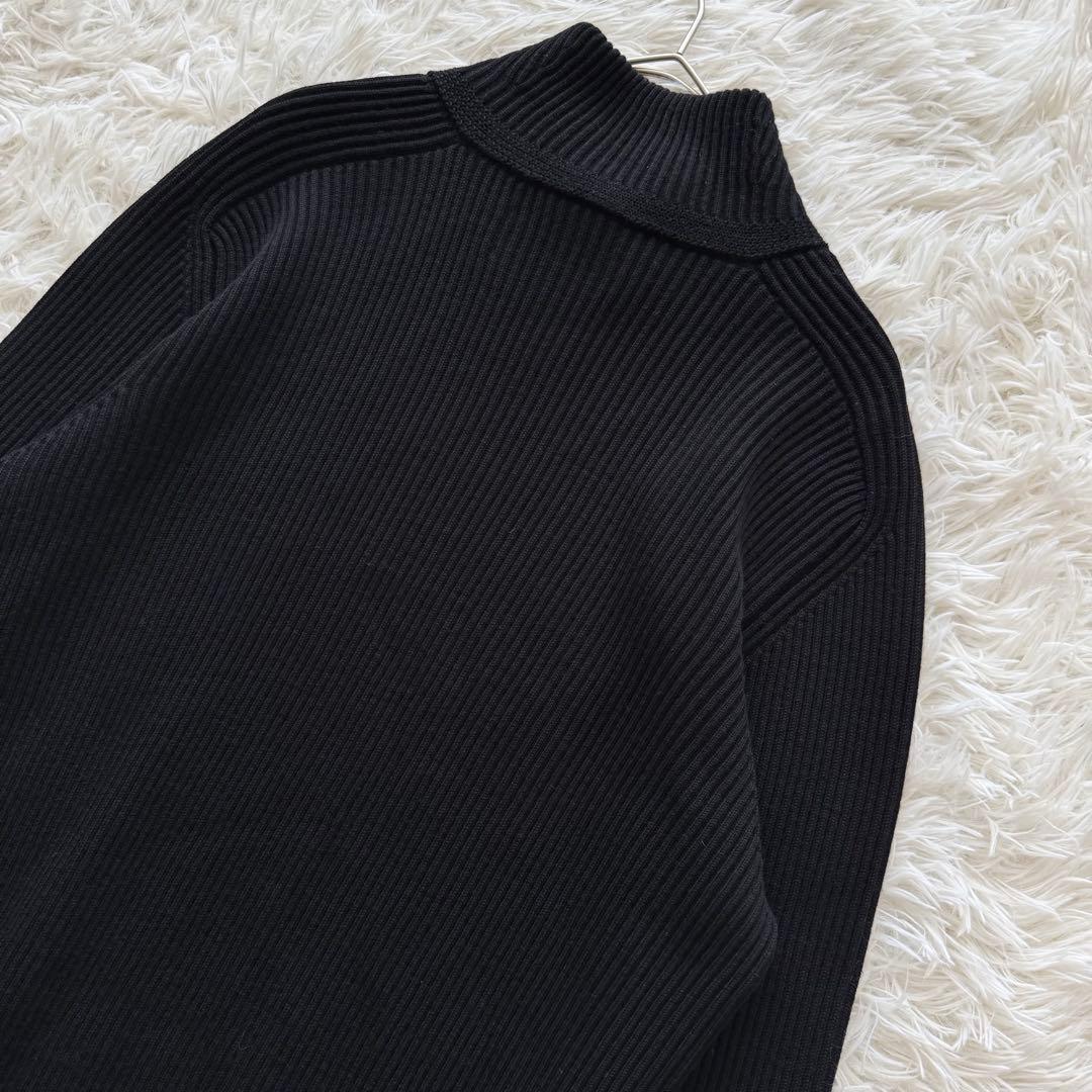 美品【ストーンアイランド】22AW 上杉柊平着用 ドライバーズニット 黒