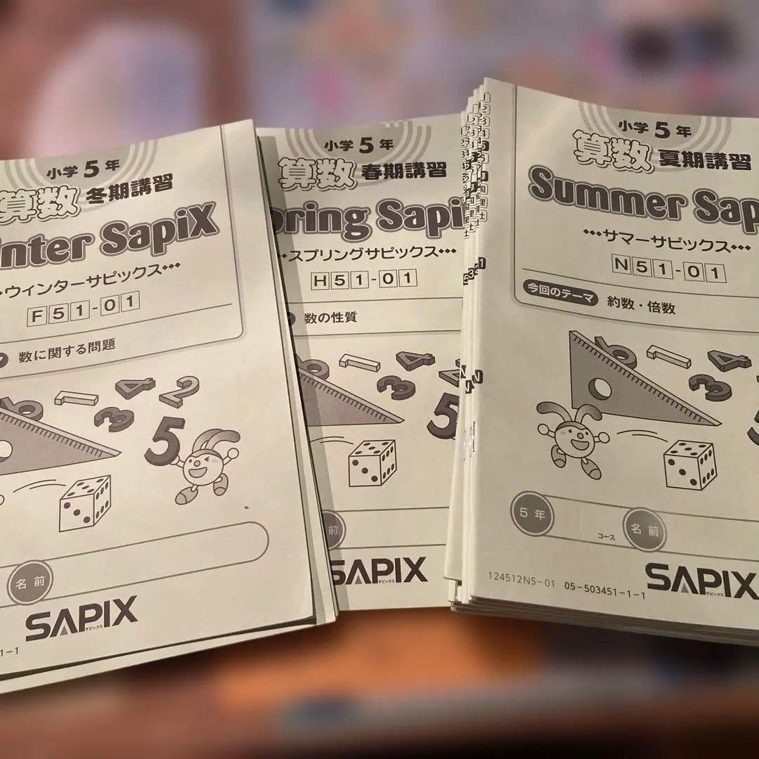 SAPIX 算数5年デイリーサピックス 合計58冊 抜けなし - メルカリ