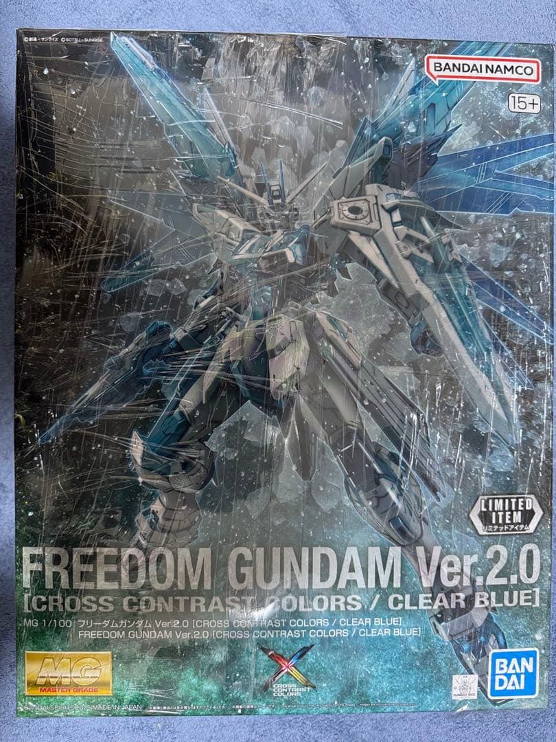 未組立 MG FREEDOM GUNDAM Ver.2.0 クリアブルー Bandai MG FREEDOM GUNDAM Ver. 2.0 CROSS CONTRAST COLORS CLEAR BLUE