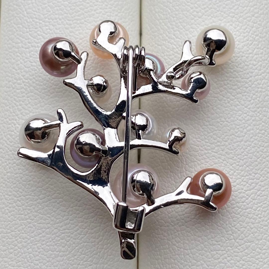 本真珠 淡水無核パール両用ブローチ/ネックレストップ 小粒多彩BL042