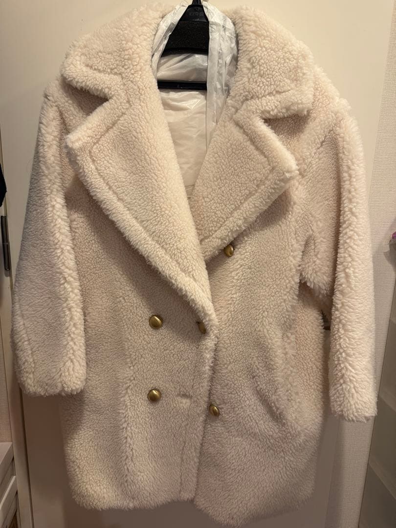 アルアバイル ウールMIXボアピーコート【白洋社ローヤルクリーニング済