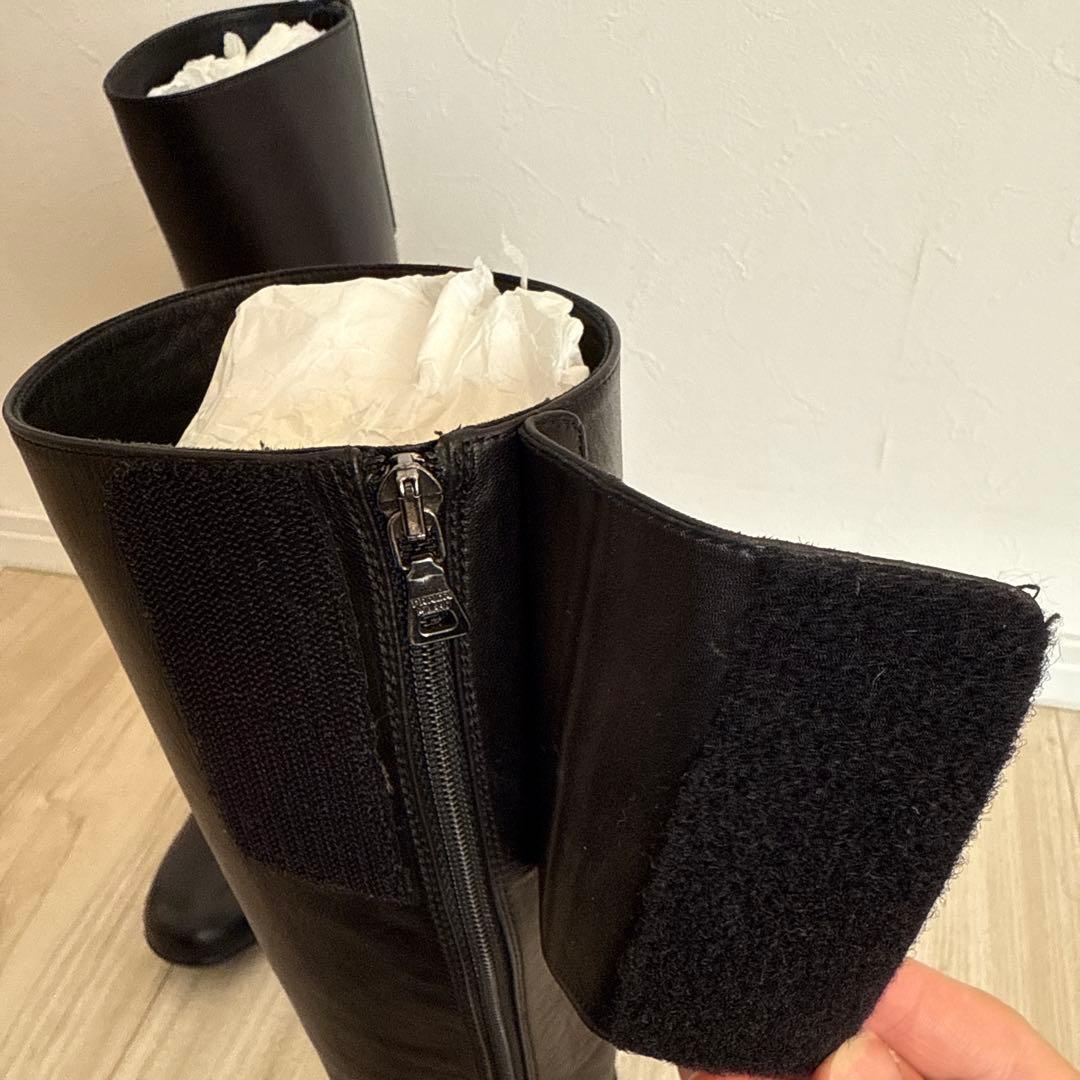 PRADA 黒 ロングブーツ 371/2 24.5cm