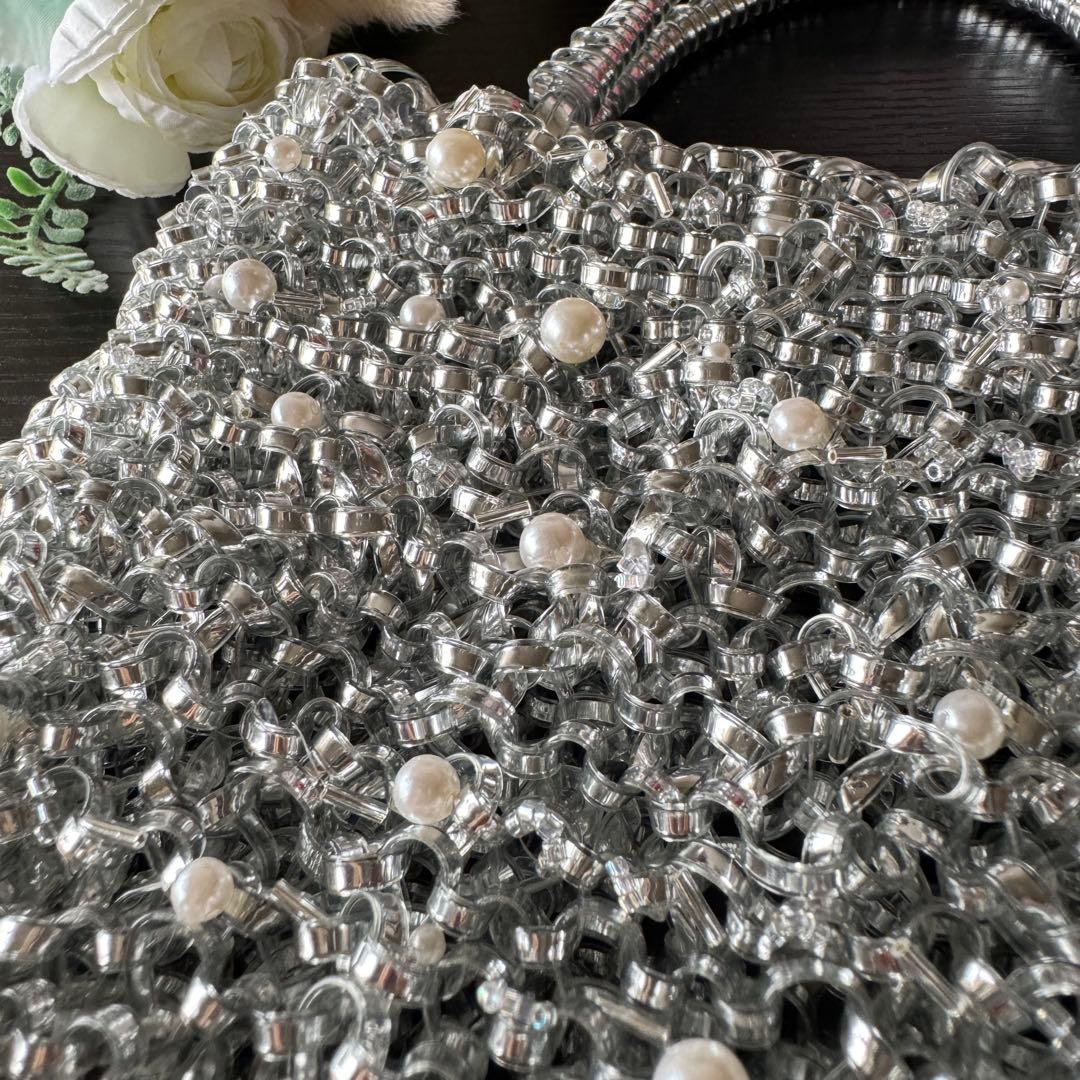 《専用商品》キラキラショルダーバッグ♪パール・ビーズ・スパンコール☆ハンドメイド