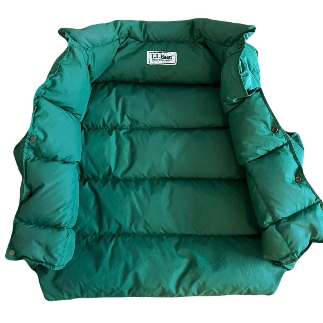 【80s】L.L.Bean Down Vest グリーン L相当 美品 即完売