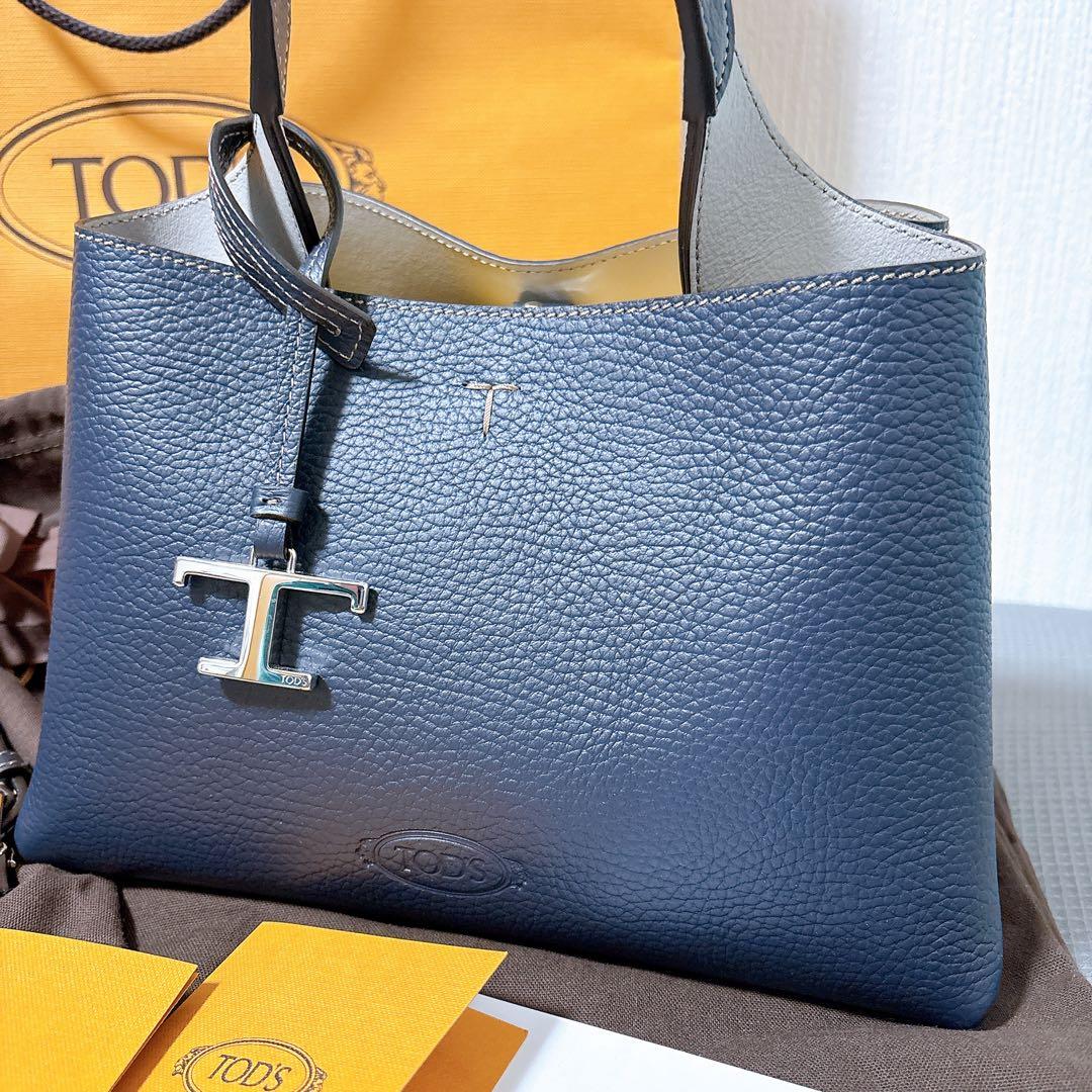 極美品】TOD'S トッズ レザー バッグ マイクロ ネイビー 2WAY - メルカリ