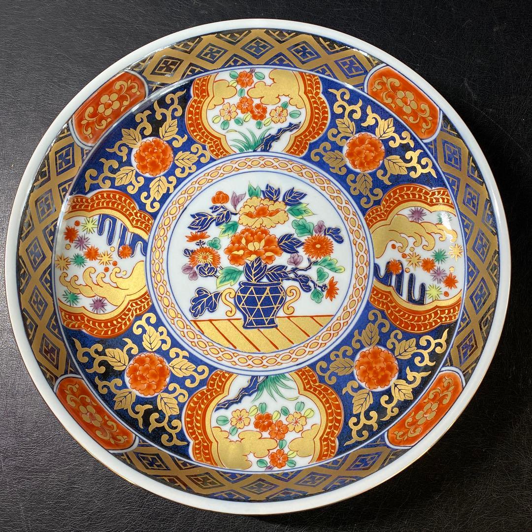 未使用 有田焼 明国窯 古伊万里金彩 盛鉢 大鉢 大皿 直径28.5㎝ - メルカリ