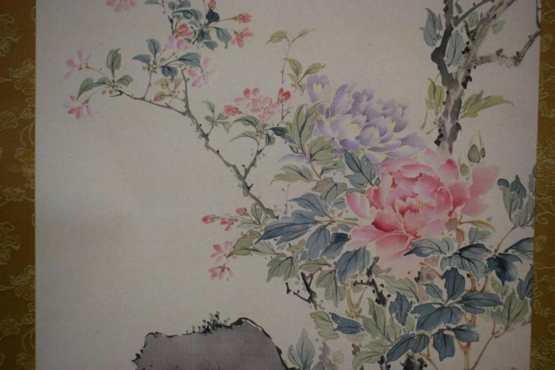 複製/野口小蘋/玉堂富貴図/桐共箱付/工芸/布袋屋掛軸HH-353 - メルカリ