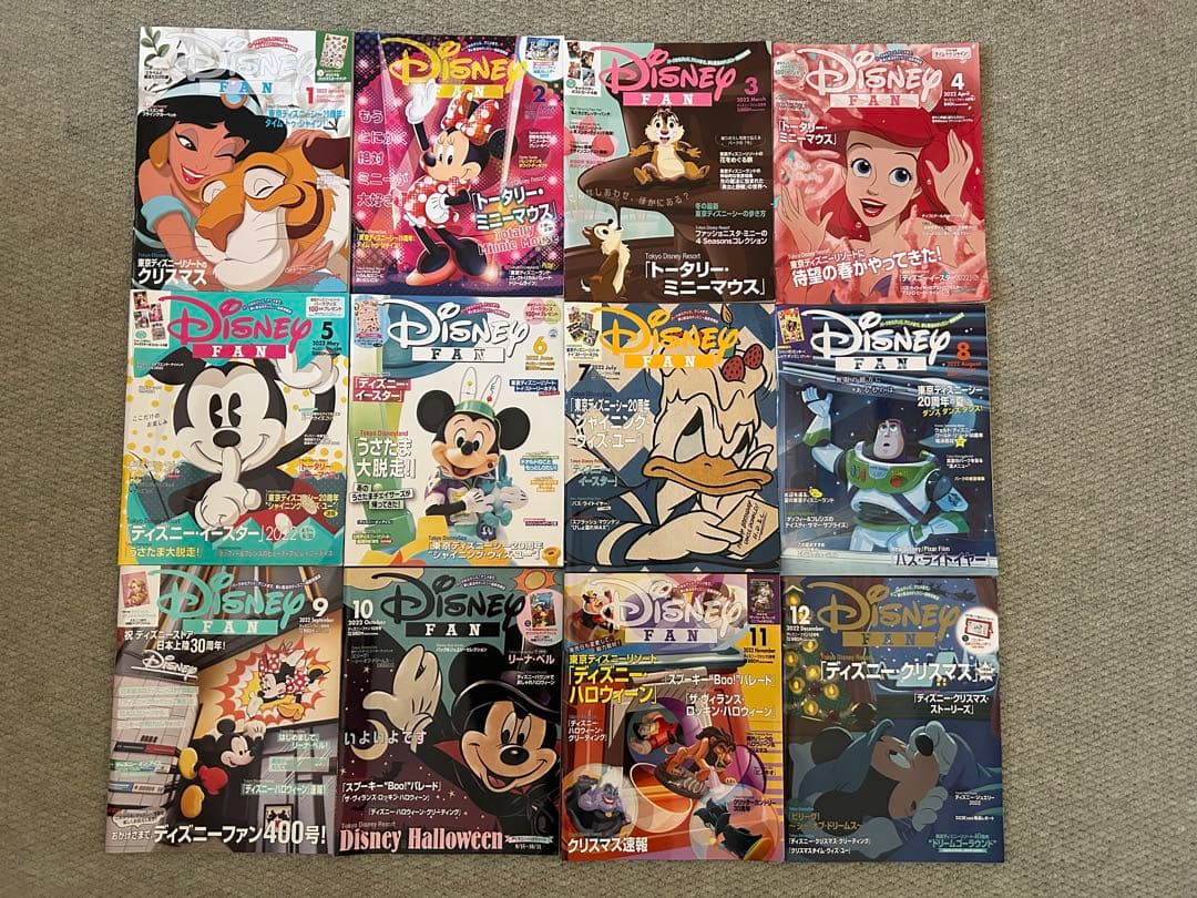 ディズニーファン 2022年分 12冊 Disney FAN（ディズニーファン） 2022年2月号 (発売日2021年12月25日
