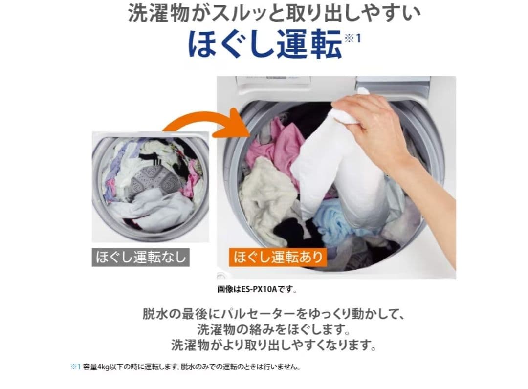 シャープ SHARP 縦型 全自動洗濯機 ES‐GET6C 6.0kg