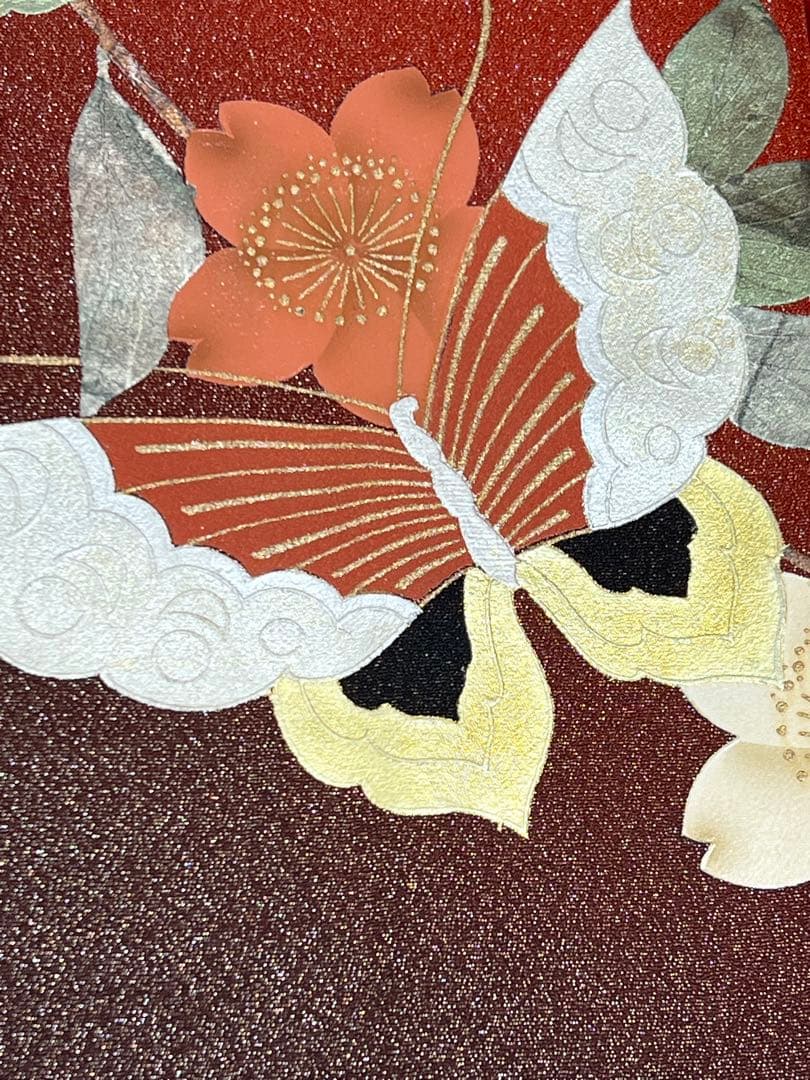 振り袖 フルセット 長襦袢付 成人式 金彩加工 ラメ入り 焼箔 長尺袋帯