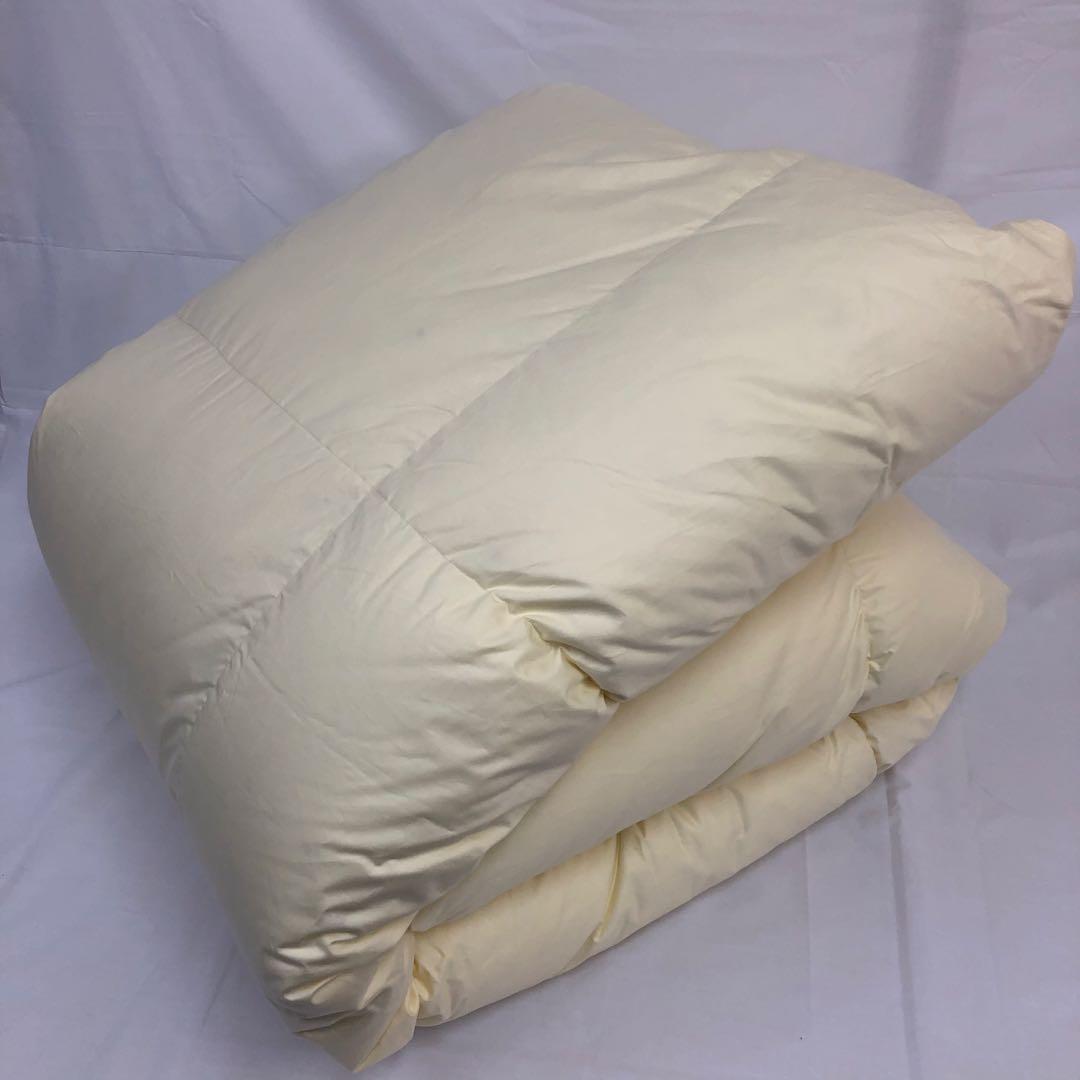 合掛け 羽毛布団 シングル ハンガリー産ホワイトマザーグース
