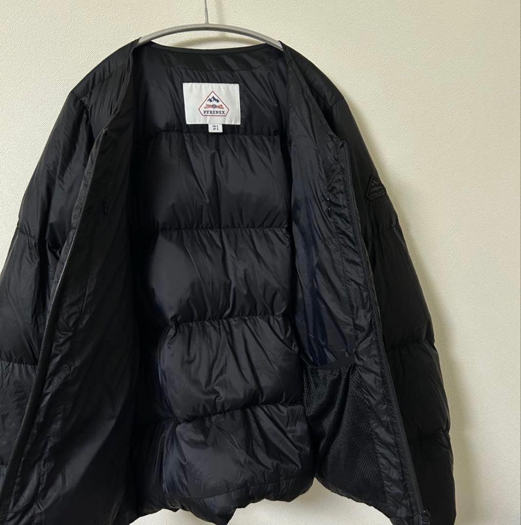 Pyrenex ピレネックス 別注VIGO ノーカラー ダウンジャケット S 黒