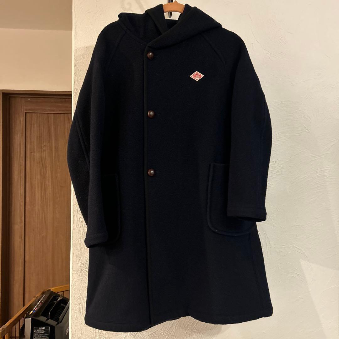 DANTON ウールフードコート ネイビー 美品 - メルカリ