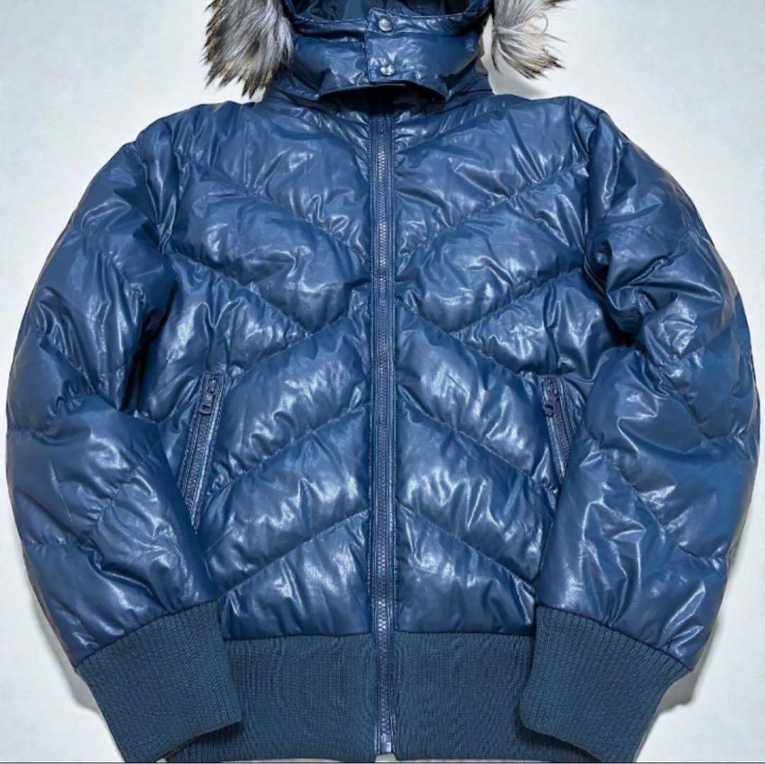 y2k 00s old uniqloファーダウンジャケ ット お兄 平成グランジ - メルカリ