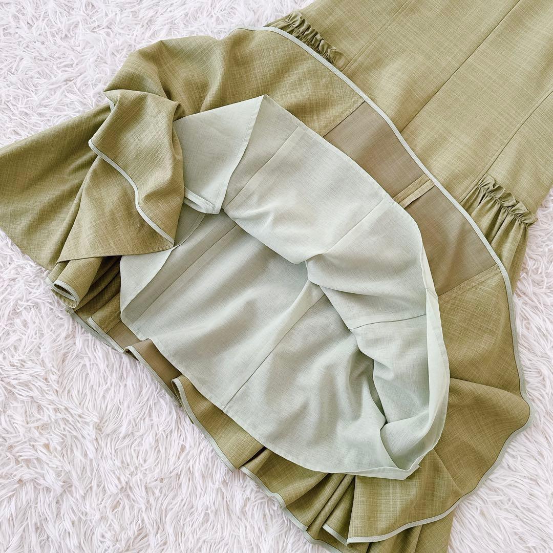 美品 アディアム✨フォクシー ルーシュドドレス ワンピース フリル