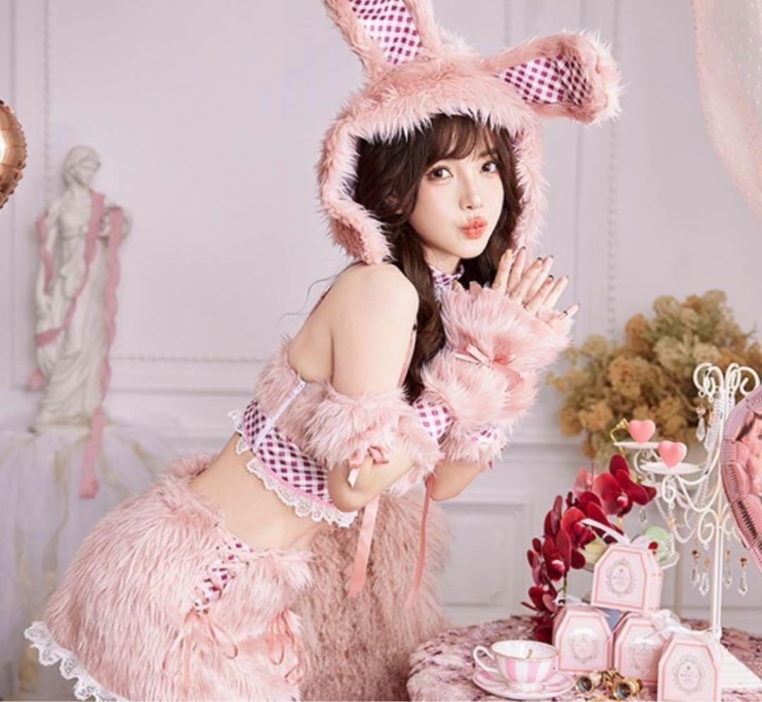マリームーン ハロウィン うさぎ ピンク バニーガール コスプレ衣装