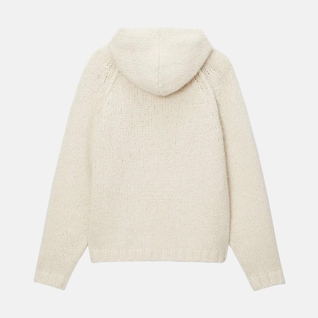 STUSSY CHUNKY KNIT ZIP HOODIE - メルカリ