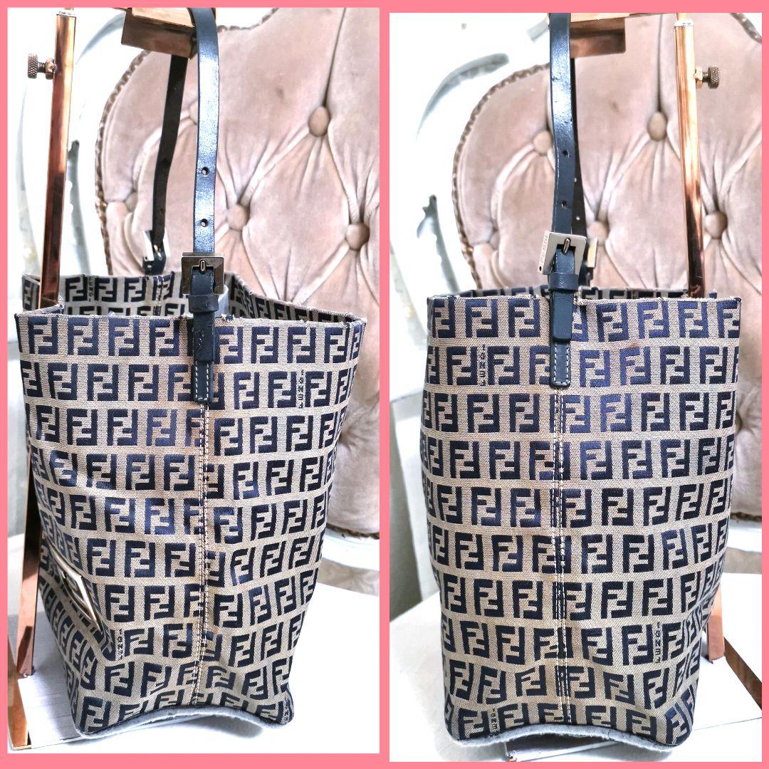 良品】FENDIワンショルダーバッグ ズッキーノ柄 FF金具フェンディ鑑定
