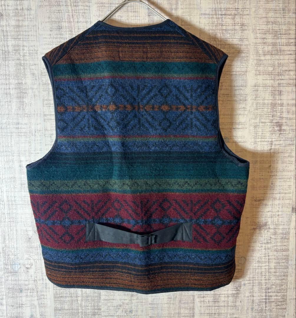 L.L.Bean エルエルビーン　ウールベスト　総柄　M アメリカ製