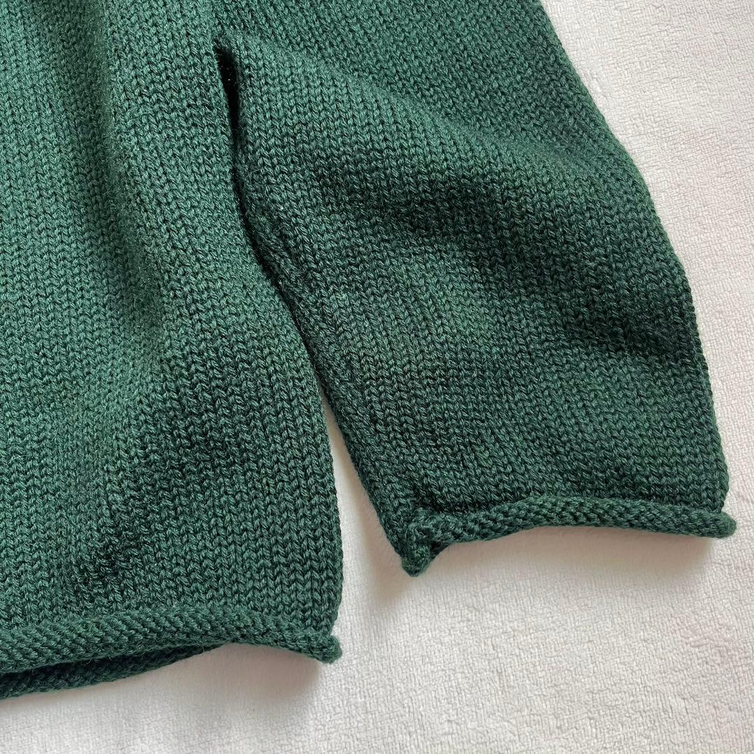 90s J.CREW ジェイクルー 巨人タグ ロールネックセーター ニット 緑