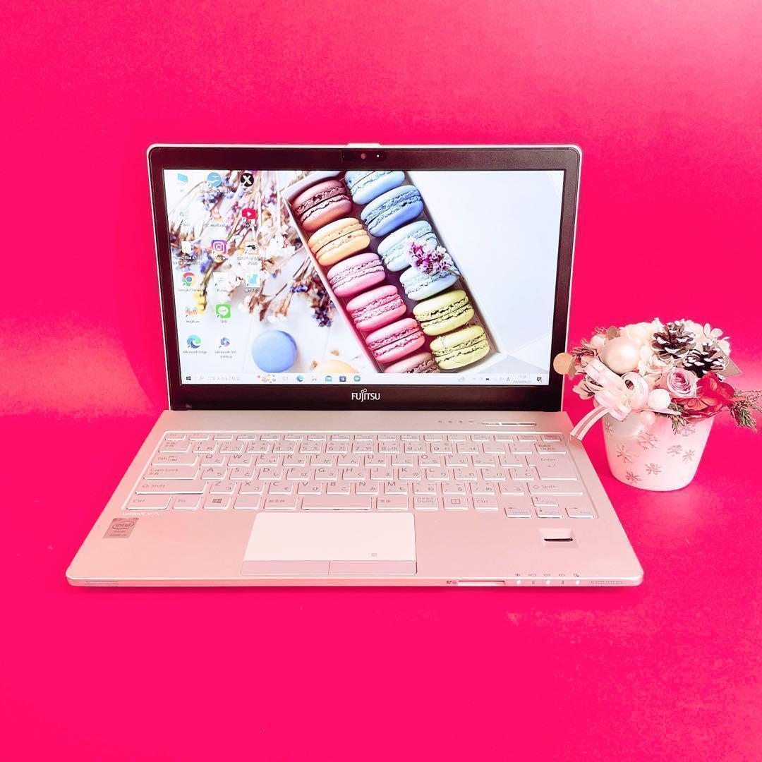 小型軽量✨可愛い白＆シルバーノートパソコン！WEBカメラで事務学習