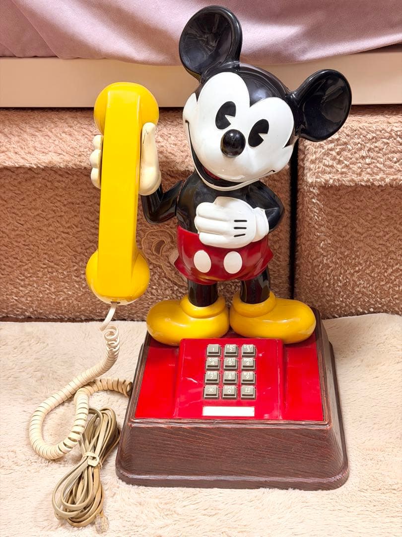 ビンテージ ミッキー 電話 ディズニー アンティーク - メルカリ