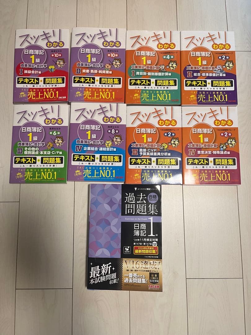 日商簿記1級 参考書 スッキリわかる日商簿記1級シリーズまとめ売りと 過去問題集 スッキリわかる日商簿記1級 商業簿記・会計学 (1) 損益会計編 第10版