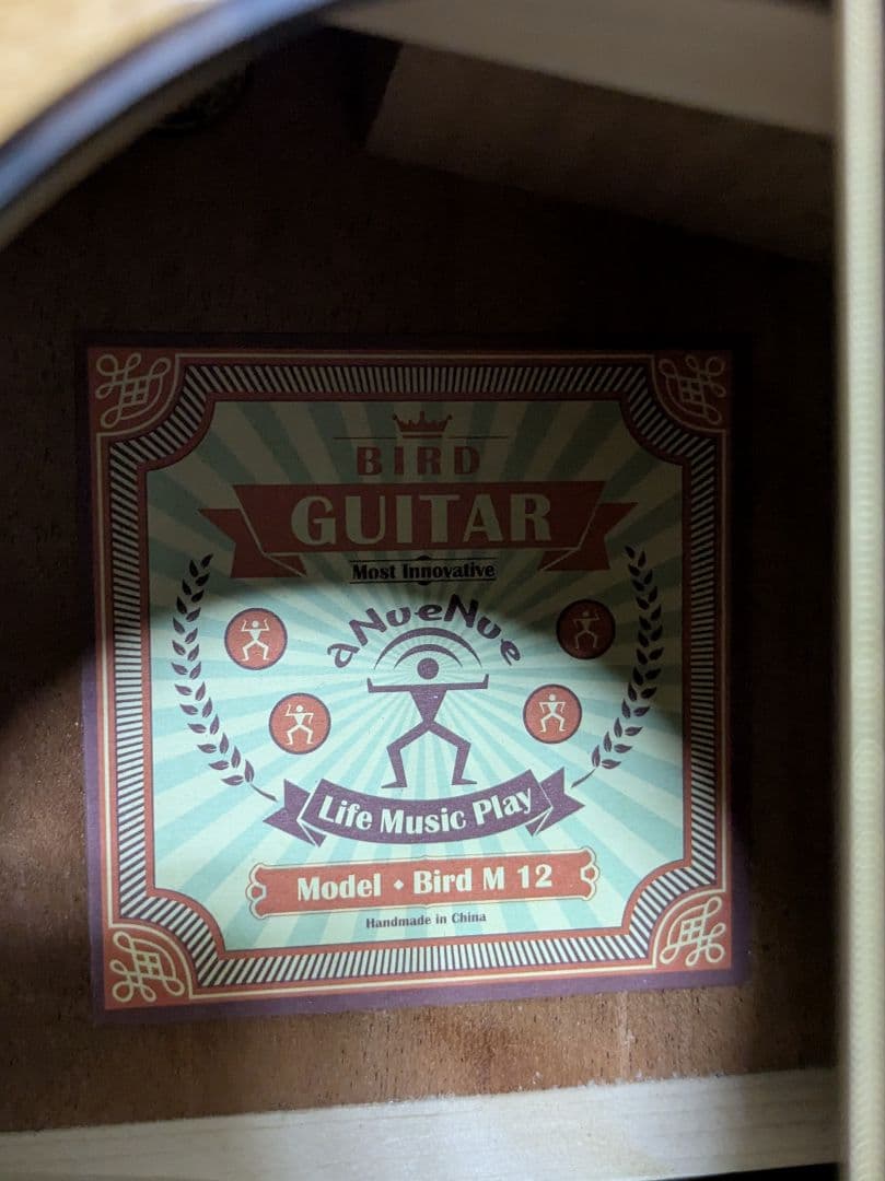 アヌエヌエ aNN-M12 アコースティックギター 純正ストラップ・ケース付き