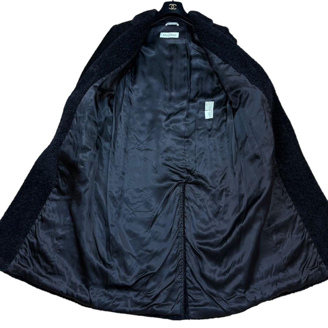 極美品 マックスマーラ 白タグ アルパカ ロングコート シャギー サイズ