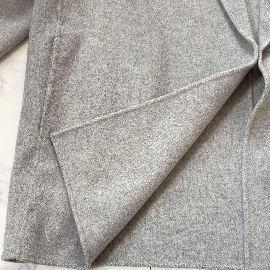 美品 フレームワーク framework リバーショートコートグレー ウール
