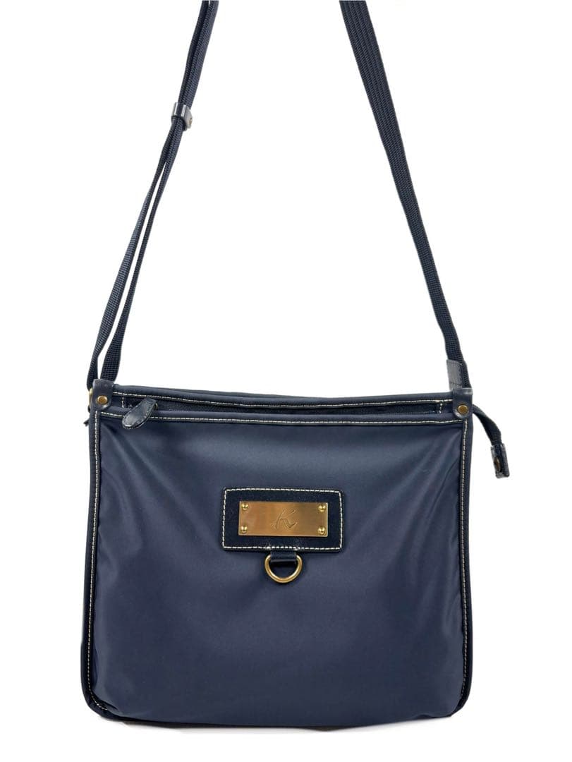 ほぼ未使用 キタムラ kitamura ナイロン ショルダーバッグ ネイビー